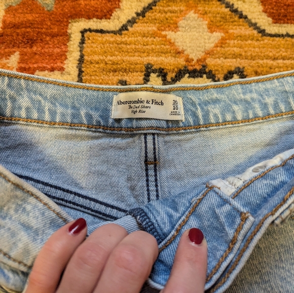 Abercrombie & Fitch Light Blue Jean Shorts - Picture 3 of 5
